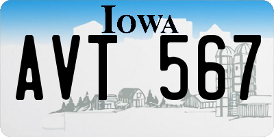 IA license plate AVT567