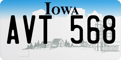IA license plate AVT568