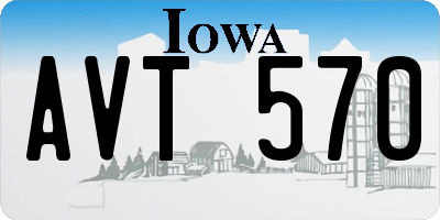 IA license plate AVT570