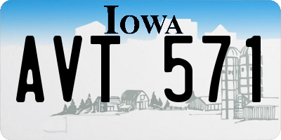 IA license plate AVT571