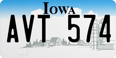 IA license plate AVT574
