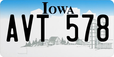 IA license plate AVT578