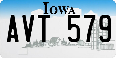 IA license plate AVT579