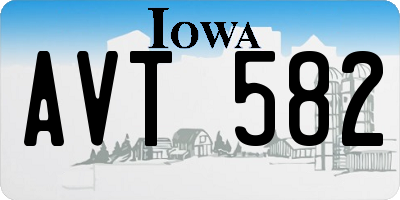 IA license plate AVT582