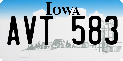 IA license plate AVT583