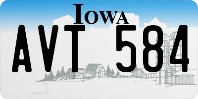 IA license plate AVT584