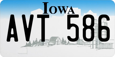 IA license plate AVT586