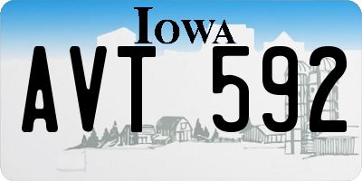 IA license plate AVT592