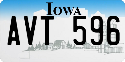 IA license plate AVT596