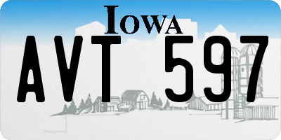 IA license plate AVT597
