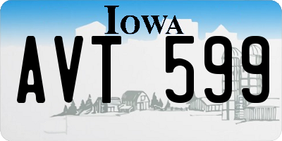 IA license plate AVT599
