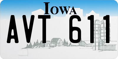IA license plate AVT611