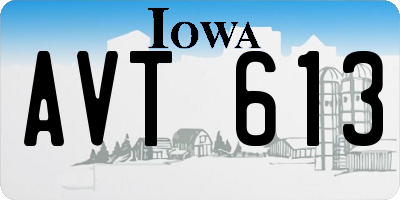 IA license plate AVT613