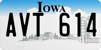 IA license plate AVT614