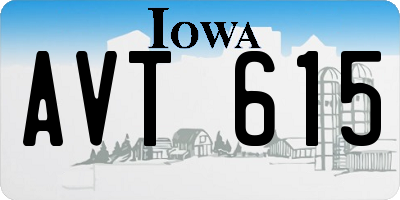 IA license plate AVT615