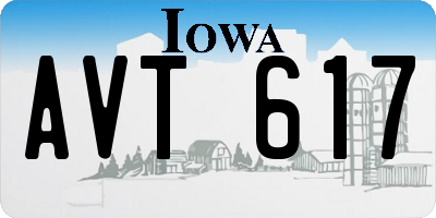 IA license plate AVT617