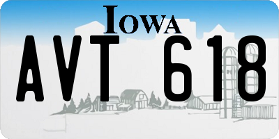 IA license plate AVT618