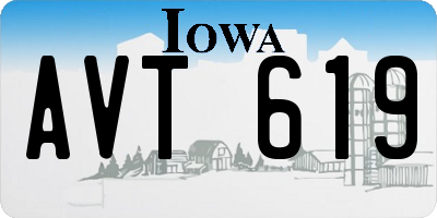 IA license plate AVT619