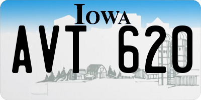 IA license plate AVT620
