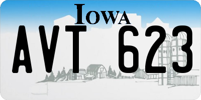 IA license plate AVT623