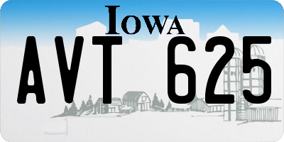 IA license plate AVT625