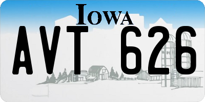 IA license plate AVT626