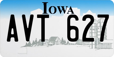 IA license plate AVT627