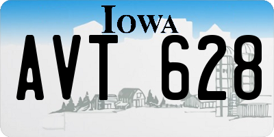 IA license plate AVT628