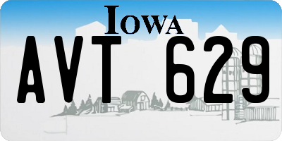 IA license plate AVT629