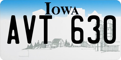 IA license plate AVT630