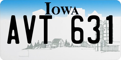 IA license plate AVT631