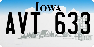 IA license plate AVT633