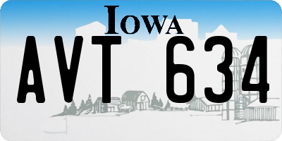 IA license plate AVT634