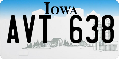 IA license plate AVT638