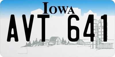IA license plate AVT641