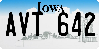 IA license plate AVT642