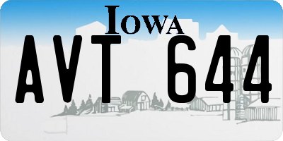 IA license plate AVT644