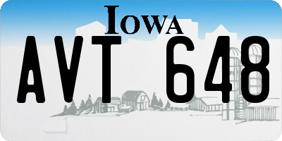 IA license plate AVT648