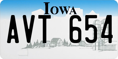 IA license plate AVT654