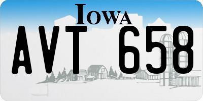 IA license plate AVT658