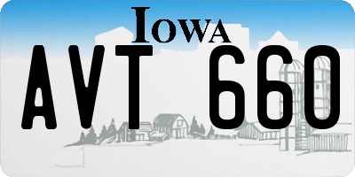 IA license plate AVT660