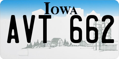 IA license plate AVT662