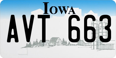 IA license plate AVT663