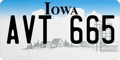 IA license plate AVT665