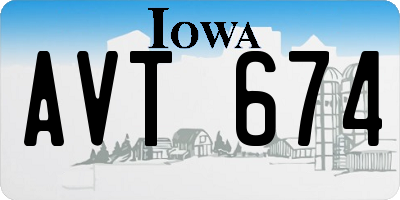 IA license plate AVT674