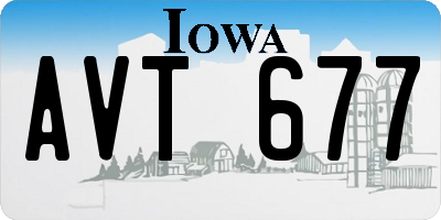 IA license plate AVT677
