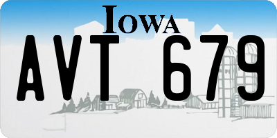 IA license plate AVT679