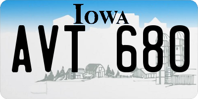 IA license plate AVT680