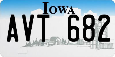 IA license plate AVT682