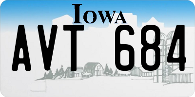 IA license plate AVT684